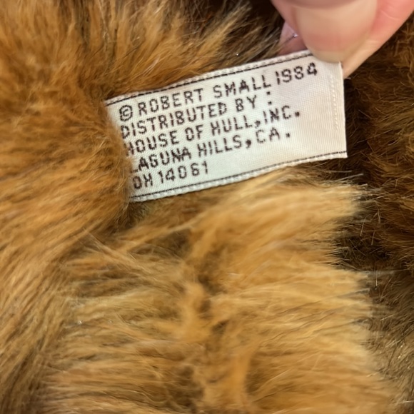 VTG Robert Small 1984 House Of Hull Plush Faux Fur Golden Brown Bear Backpack - Picture 8 of 9